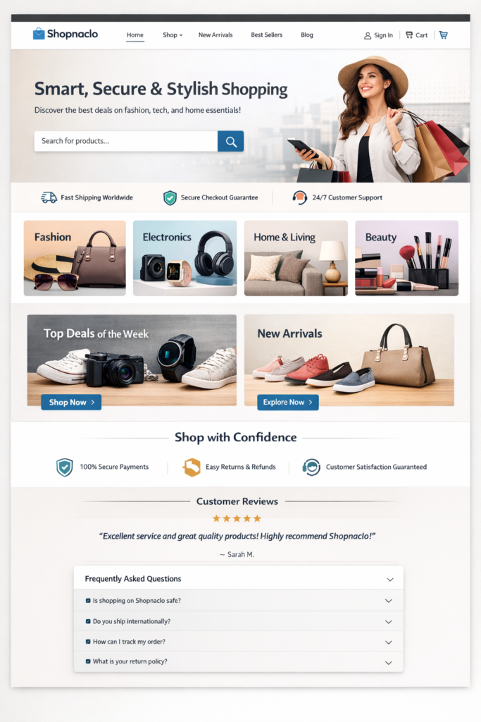 Company Website Shopnaclo – The Ultimate Destination for Smart, Secure, and Stylish Online Shopping Company Website Shopnaclo – The Ultimate Destination for Smart, Secure, and Stylish Online Shopping