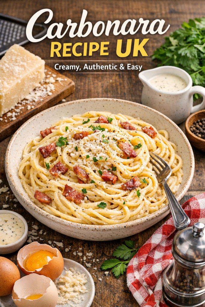 Carbonara Recipe UK (2026 Guide): Creamy, Authentic & Easy Pasta Everyone Loves