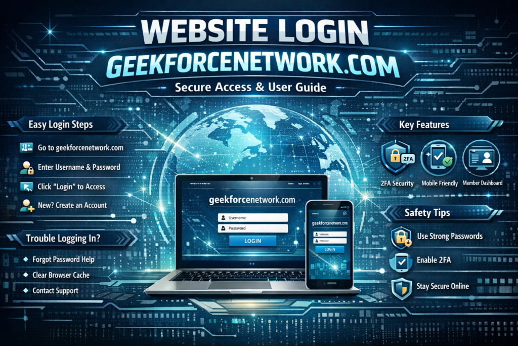 Website Login Geekforcenetwork.com – Secure Access, Full User Guide, and SEO-Optimized Portal Overview