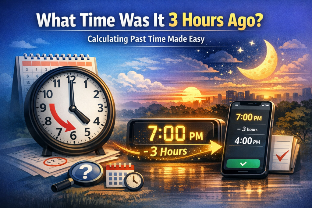 What Time Was It 3 Hours Ago? A Complete Guide to Calculating Past Time